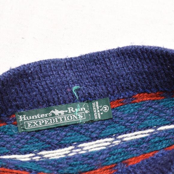 Hunters Run Women's Pullover Sweater Geometric VTG Wool Multicolor Size M - Picture 8 of 8